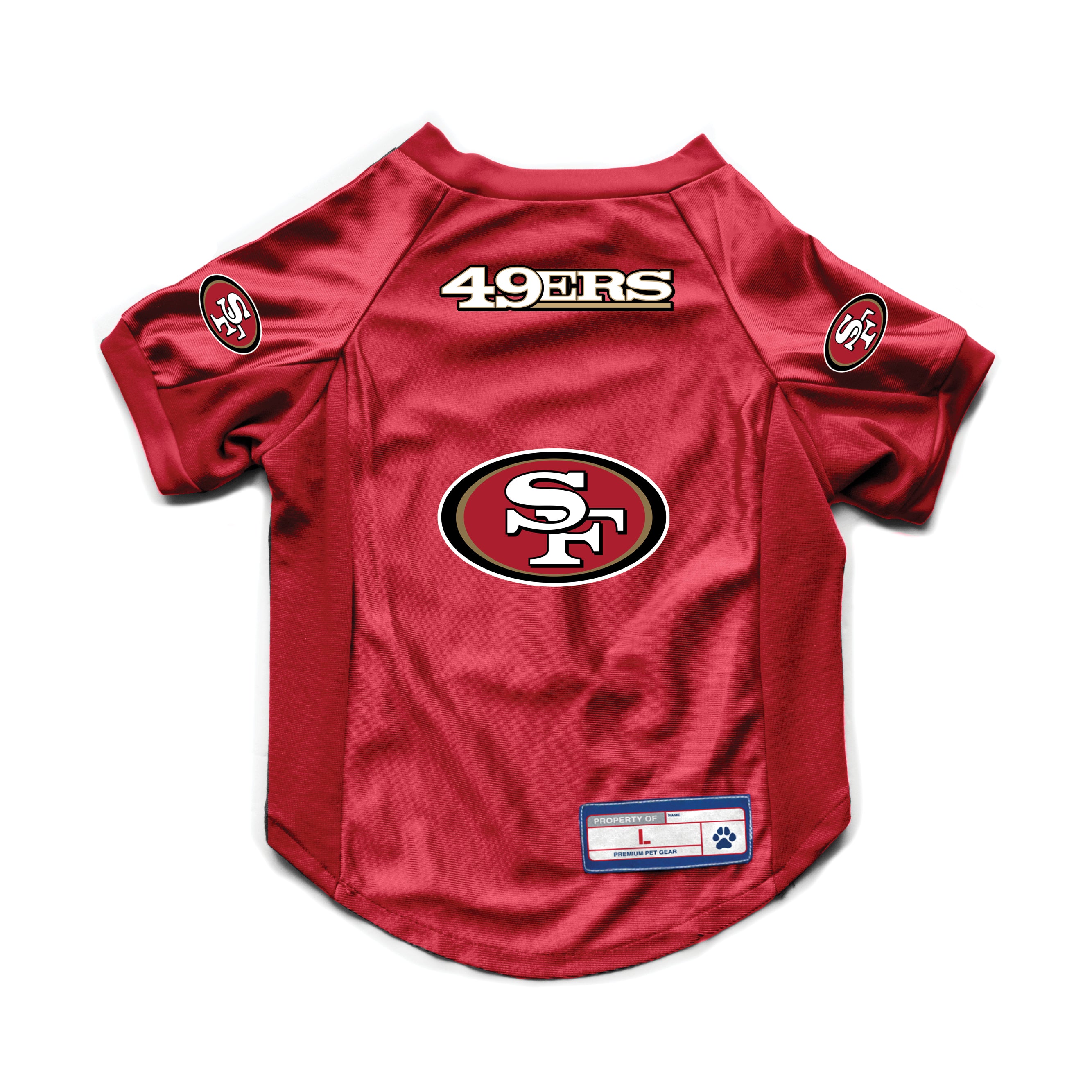 49ers football gear San Francisco 49ers Pet Stretch Jersey XS