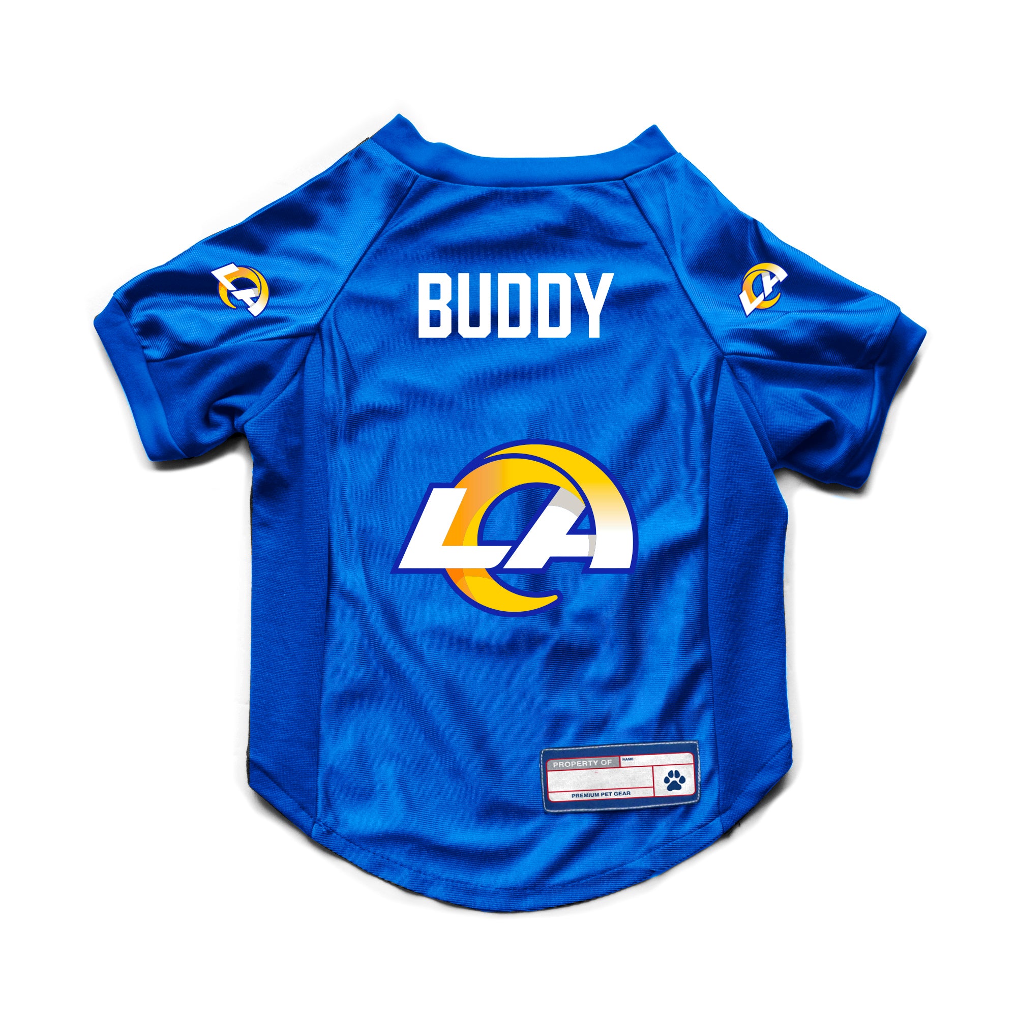 la rams gear Los Angeles Rams Custom Pet Stretch Jersey L