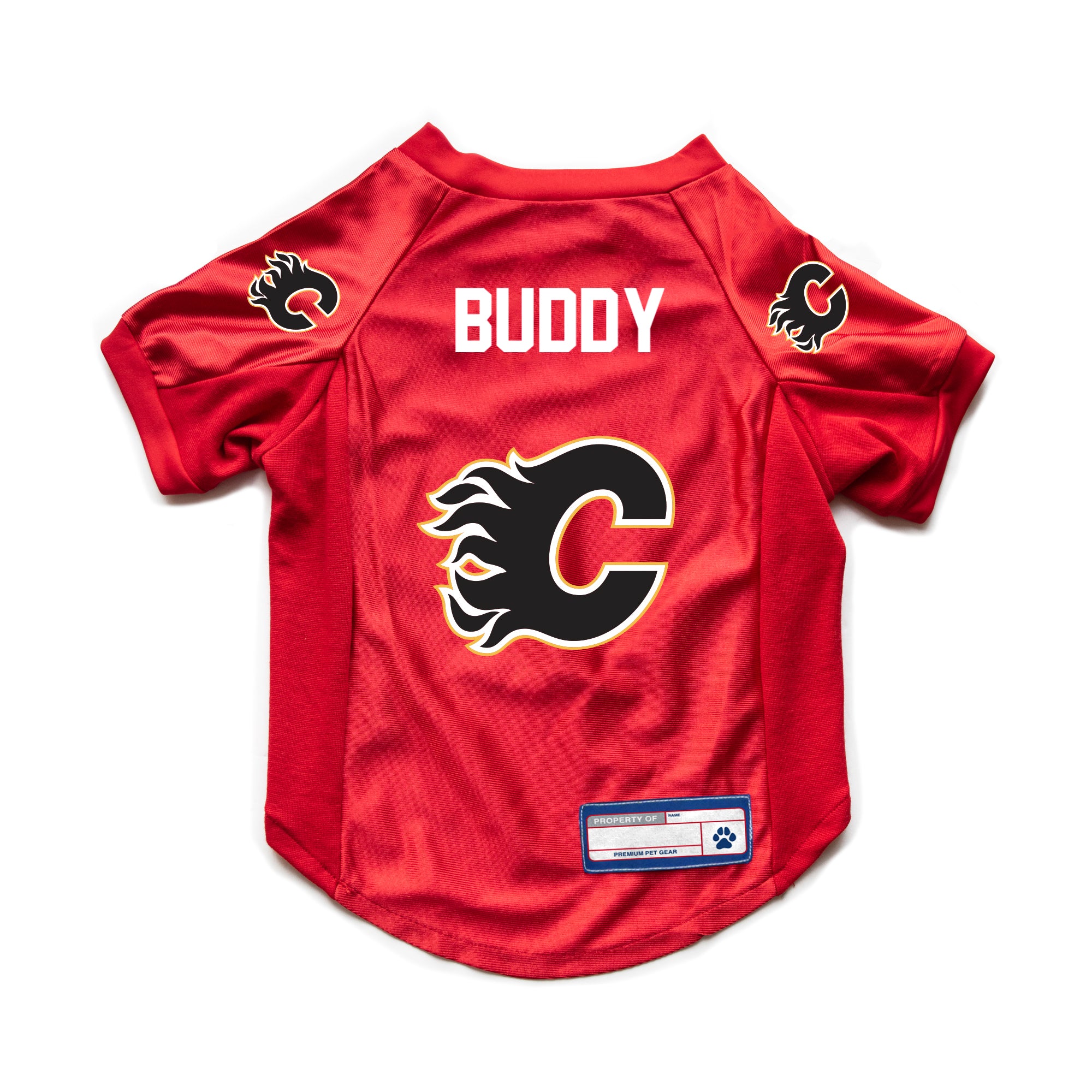Littlearth NCAA Stretch Dog & Cat Jersey, Calgary Flames, Small