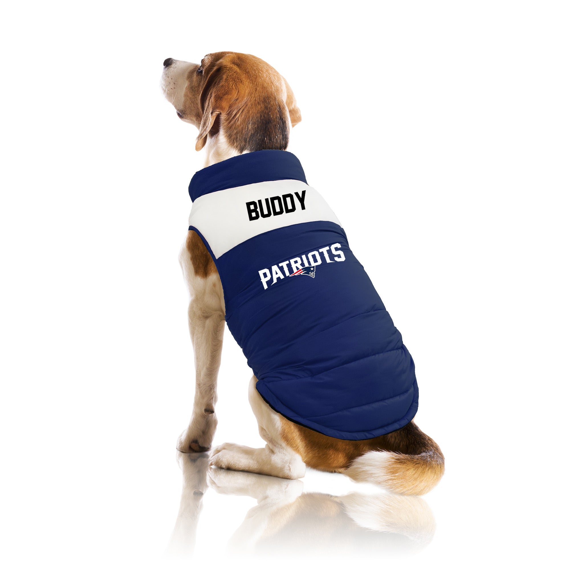 New England Patriots Custom Pet Parka Puff Vest – Little Earth