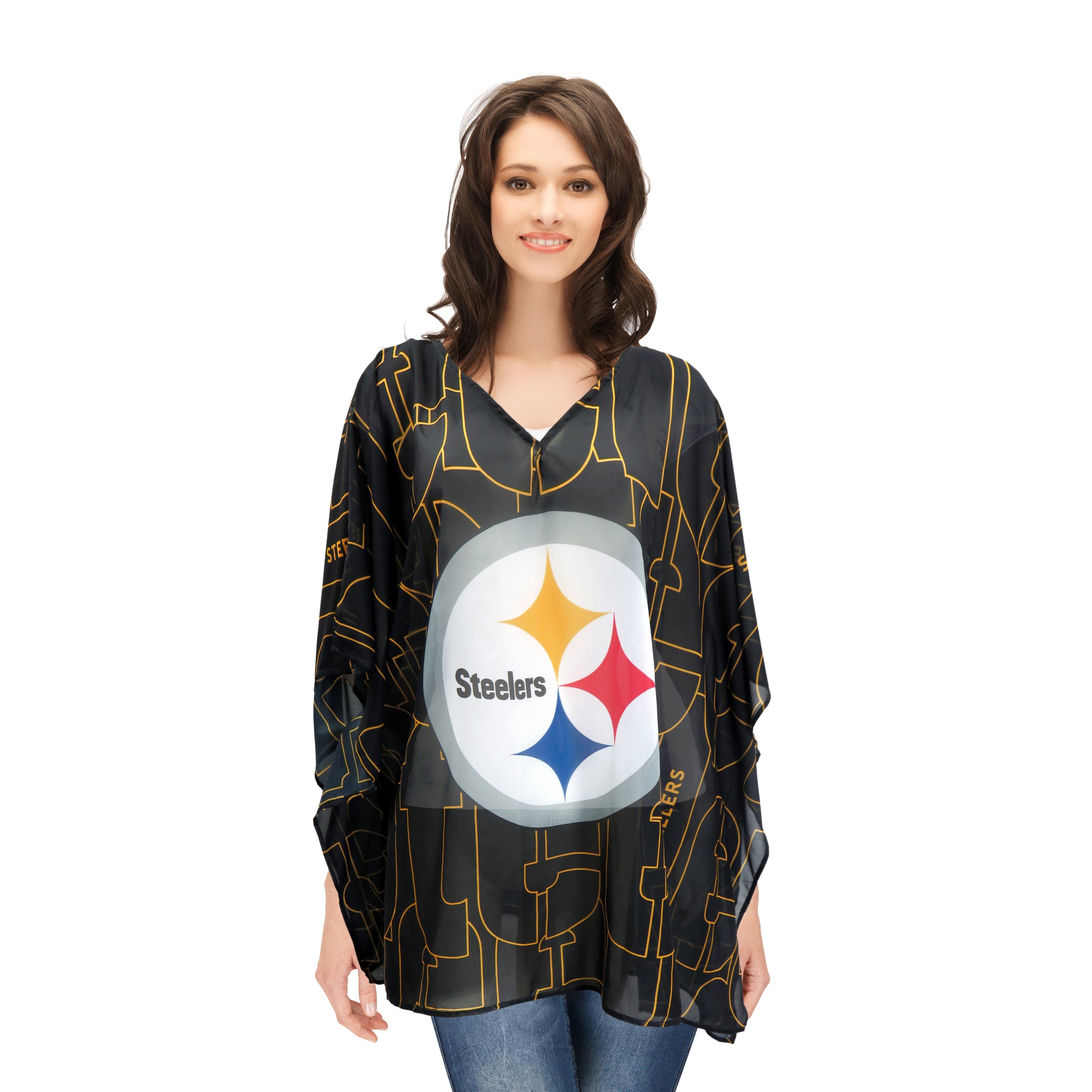 Pittsburgh Steelers Women's Peace Flower Caftan