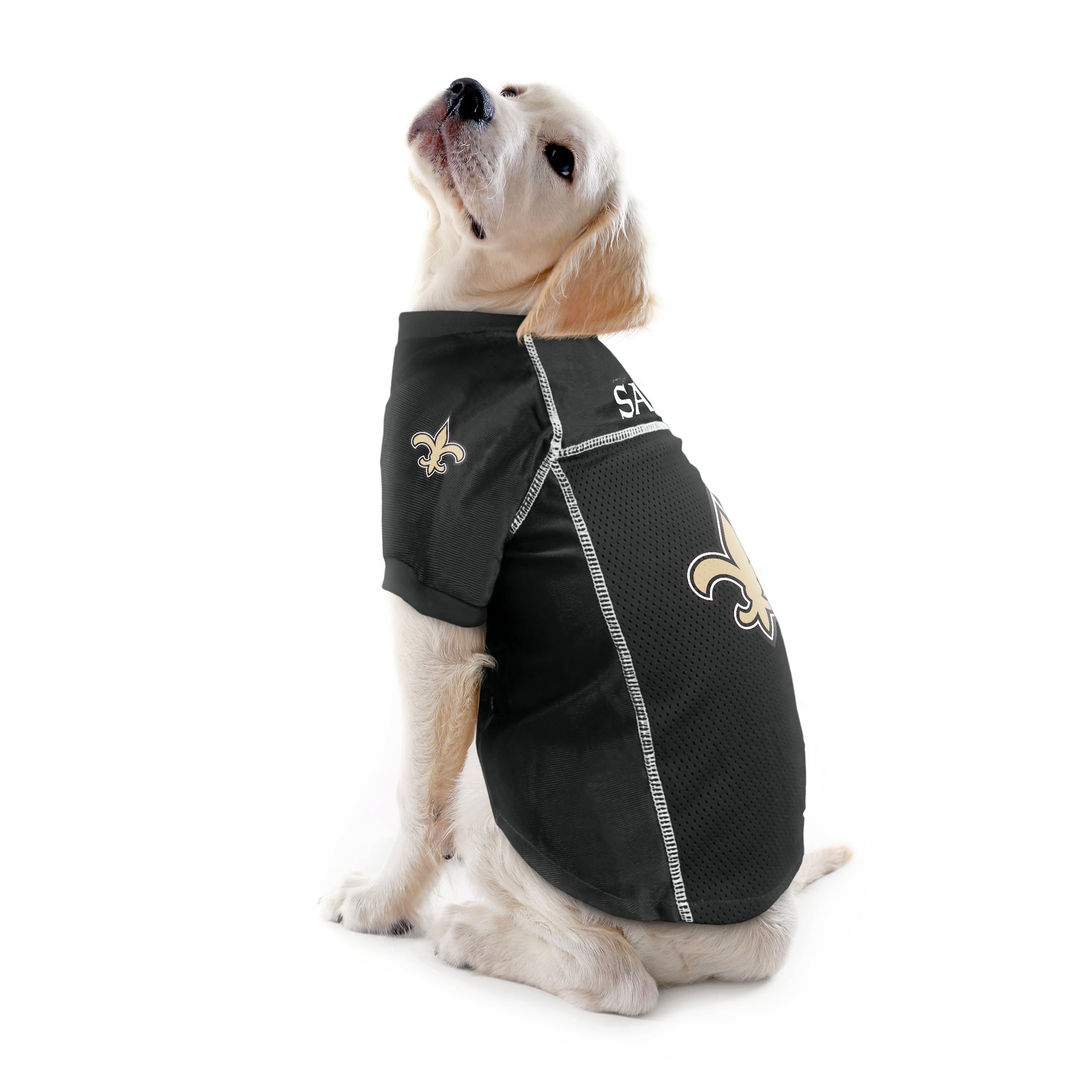 New Orleans Saints Dog Pet Pink Too Cute Squad Jersey Tee Dress - Spawty