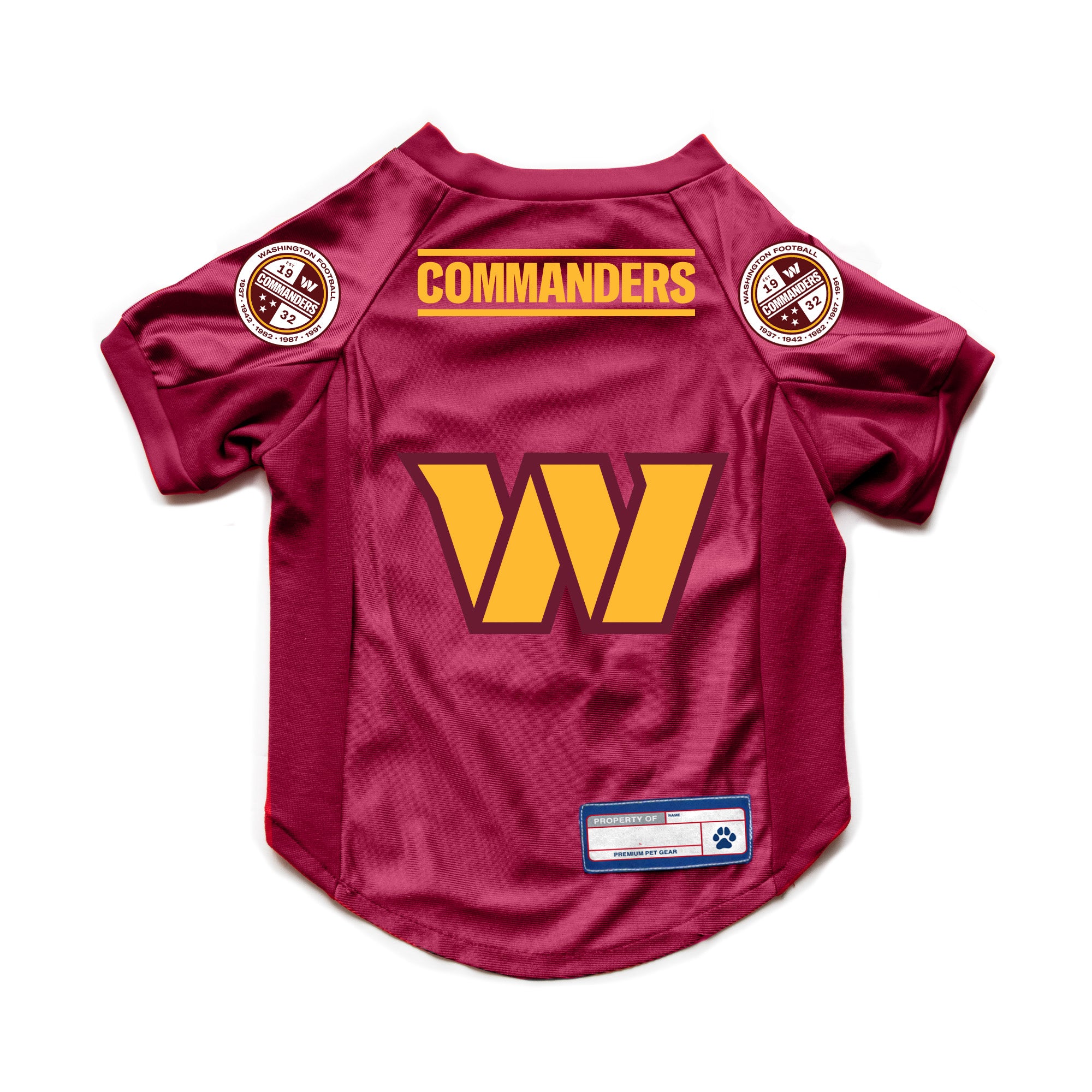 Washington Commanders Pet Stretch Jersey M